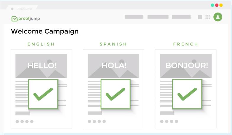 multilingual email campaign proofing